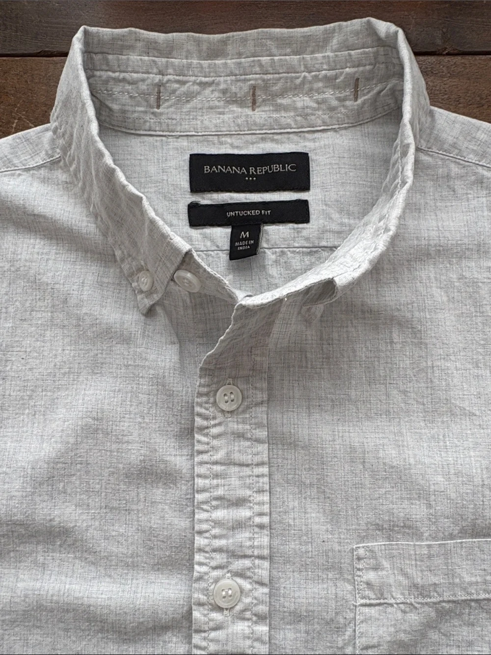 Banana Republic Men’s Cotton Light Gray Shirt
